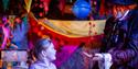 Entertainer and girl in the Mad Hatters maze at Alice in Wonderland, Easter event at Tapnell Farm Park, children's event, what's on