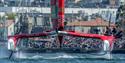 A team GB boat foiling at SailGP