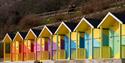 Colourful Folkestone Beach Huts credit Thierry Bal