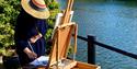 Women painting by the River Thames Eton En Plein Air