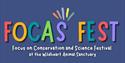 FOCAS Festival poster, conservation and science festival at Wildheart Animal Sanctuary, Sandown, Isle of Wight