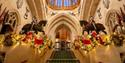 Garlands dressing the Grand Staircase inside Windsor Castle