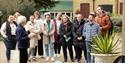 Group visiting Quex House and Gardens, Home of Powell Cotton Museum in Kent