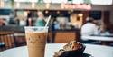 Iced Coffee and Cake at Café on the Park, Chichester, West Sussex