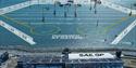 Aerial photograph of SailGP taking place on The Solent
