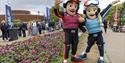 Mascots roam the Sail GP Portsmouth race village
