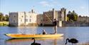 Punting on the lake at Leeds Castle, Kent