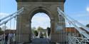 Looking through arch of Marlow Bridge.