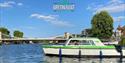Electric hire boat on the Thames at Marlow