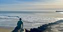 Mermaid at Sunny Sands Beach in Folkestone, Kent