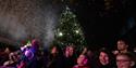 People gathered to watch the Christmas lights switch on party at Portsmouth's Commercial Road