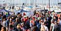 Race village at Round the Island Race 2022, Sailing, Isle of Wight, event - Image credit: Paul Wyeth