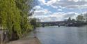 View along the River Thames at Staines, Surrey