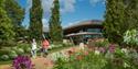 Windsor Great Park: visitors entering The Savill Garden through The Savill Building