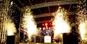 A blast of sparks as Christmas lights are lit up in Southsea