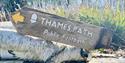 Sign for Thames Path Public Footpath