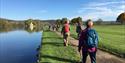 Walkers on Thames Path at Henley