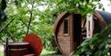 Sauna within the grounds of The Garlic Farm, Newchurch, self-catering, glamping, holiday cottages, country, Isle of Wight