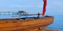 View of boat and Deal Pier in the background - Credit Dover District Council