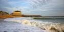 Waves crashing into shore at Ventnor Beach, Isle of Wight, Things to Do