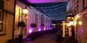 Welcoming Courtyard Lighting at The Talbot Hotel