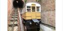 Picture of the Victorian coaches still used today on West Hill Cliff Railway, Hastings