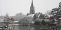 View of church in winter