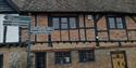 Old house in Henley on Thames with sign post