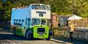 Vintage bus driving along with passengers, Wightrider, Isle of Wight Bus & Coach Museum, Ryde, classic buses, what's on, event - image credit: Rosie T