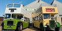 Two vintage buses stationary, Wightrider, Isle of Wight Bus & Coach Museum, Ryde, classic buses, what's on, event - image credit: Rosie Taylor-Cant