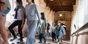 Visitors climbing steps to the Round Tower. Royal Collection Trust / © His Majesty King Charles III 2023