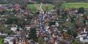 Aerial view of Cookham Christmas Street Fayre
