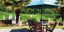 Garden at Frensham Pond Hotel and Spa, nestling in the Surrey Hills