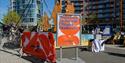 Equipment set up in Gunwharf Quays for the Sweat Festival