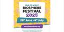 Isle of Wight Biosphere Festival poster, learning, family activities, nature, art, island wide, local events, what's on
