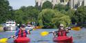 Kayaking on the Thames at Windsor with Windsor Castle in the background