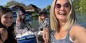 Ladies in a boat on the river - Cotswold Boat Hire