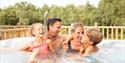 Hot tub lodge at Warmwell Holiday Park in Dorset
