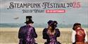 People dressed up at Steampunk Festival sitting on Ryde Esplanade, Isle of Wight, what's on, event
