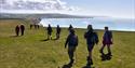 Group of walkers enjoying the walking festival, Isle of Wight, what's on