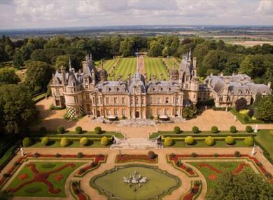 View over Waddesdon Manor