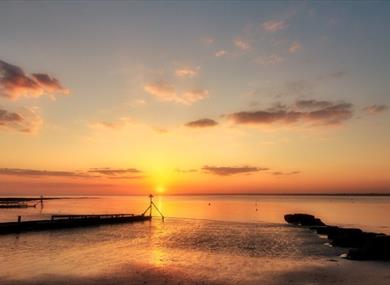 Sunset over Colwell Bay Beach, Isle of Wight, Things to Do