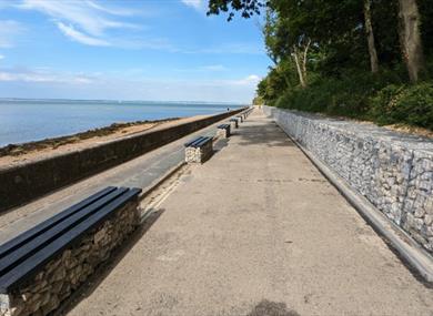 Isle of Wight, East Cowes Beach, East Cowes Esplanade regeneration