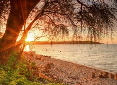 Sunset at Bembridge Beach, Isle of Wight, things to do