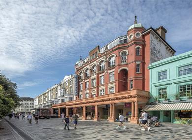 Credit: Morley von Sternberg, Image shows the view of the Theatre Royal Brighton from outside on New Road
