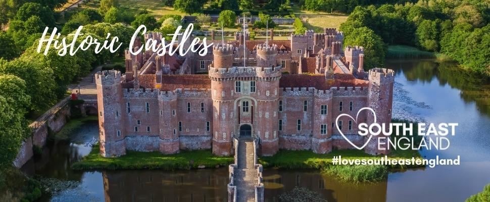 Discover the fully moated gardens and grounds of Herstmonceux Castle in Hailsham, East Sussex.  Herstmonceux is renowned for its magnificent moated castle, set in 550 acres of glorious parkland & superb Elizabethan gardens.