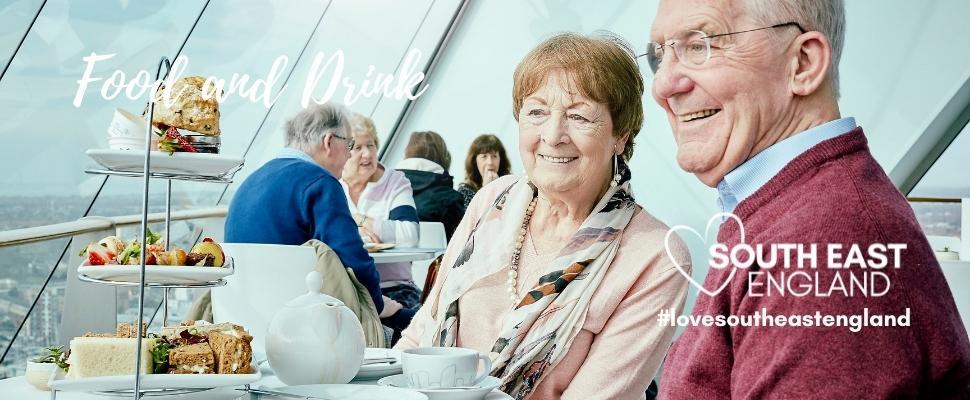 Enjoy a glorious afternoon tea at 110 metres overlooking Portsmouth Harbour from the second viewing deck of the Spinnaker Tower.  A unique setting for a traditional English experience.
