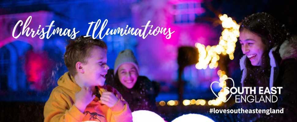 Magical Christmas light experience themed around enchanted nature