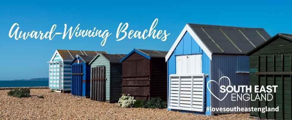 View of the beach huts on Hayling Island