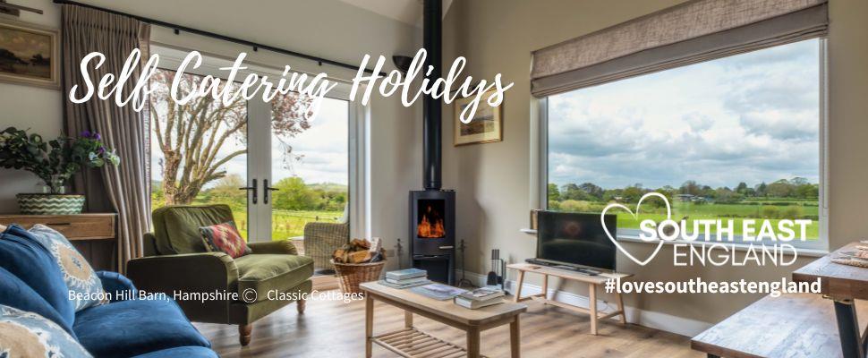 Book your next self catering holiday to South East England, try the beautiful Beacon Hill Barn in Hampshire with Classic Cottages